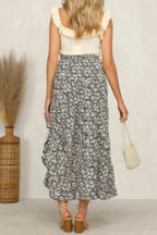 Polka Dot Ruffled Maxi Skirts | Mixtshop LLC
