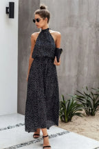 Halter Neck Polka Dot Swing Dress | Mixtshop LLC