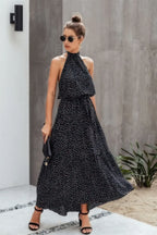 Halter Neck Polka Dot Swing Dress | Mixtshop LLC