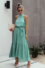 Halter Neck Polka Dot Swing Dress | Mixtshop LLC