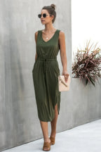 V Neck Sleeveless Tank Dress | Mixtshop LLC