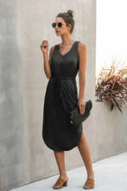 V Neck Sleeveless Tank Dress | Mixtshop LLC