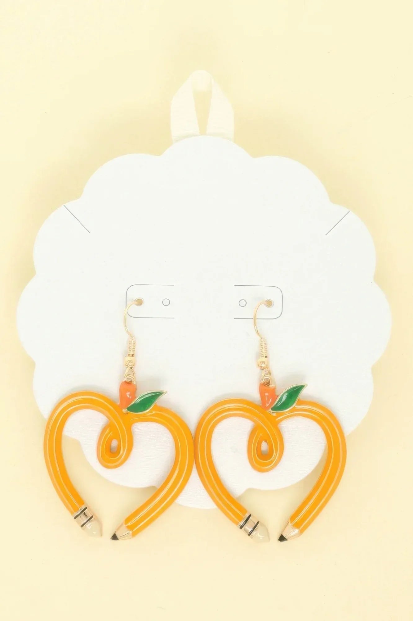 School Theme Heart Pencil Drop Earrings | Mixtshop LLC