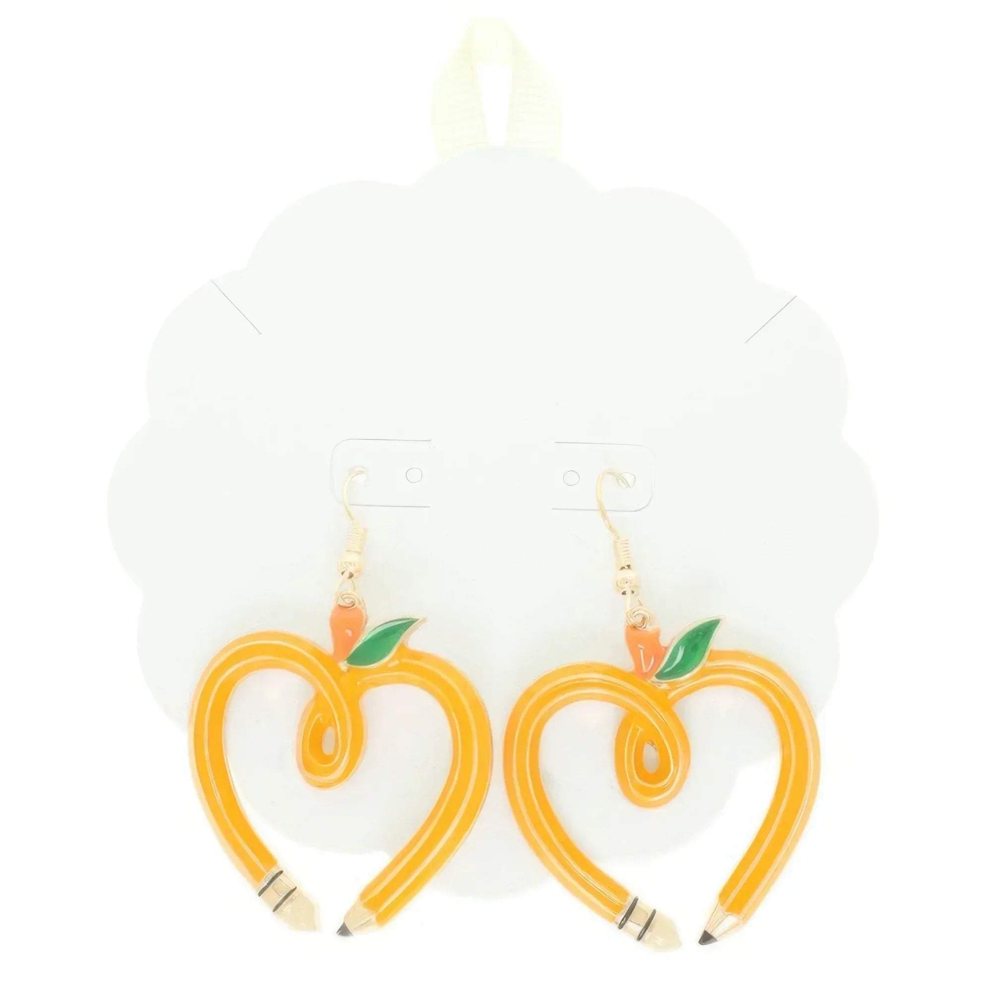 School Theme Heart Pencil Drop Earrings Secondary image