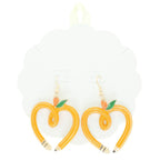 School Theme Heart Pencil Drop Earrings | Mixtshop LLC
