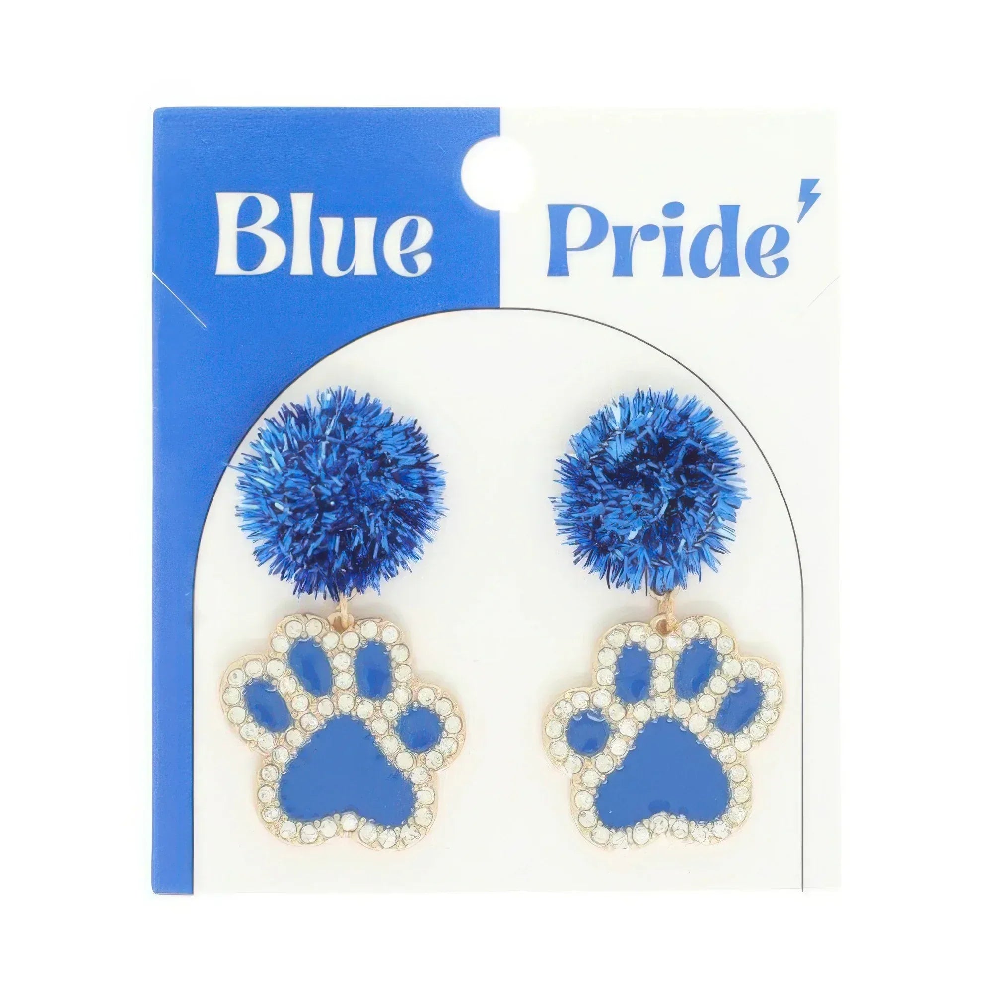 Gameday Dog Paw Pom Earrings | Mixtshop LLC