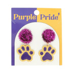 Gameday Dog Paw Pom Earrings | Mixtshop LLC