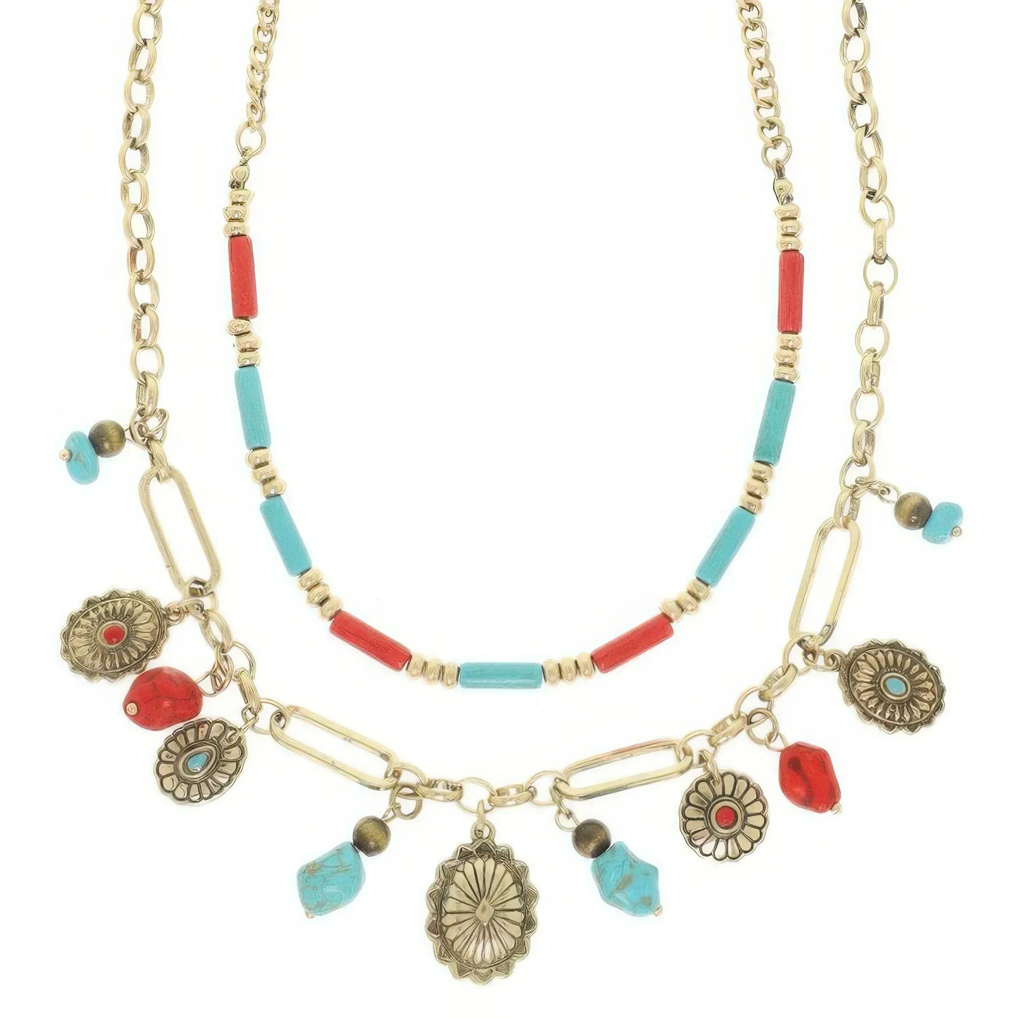 Western Theme Turquoise Necklace Set | Mixtshop LLC