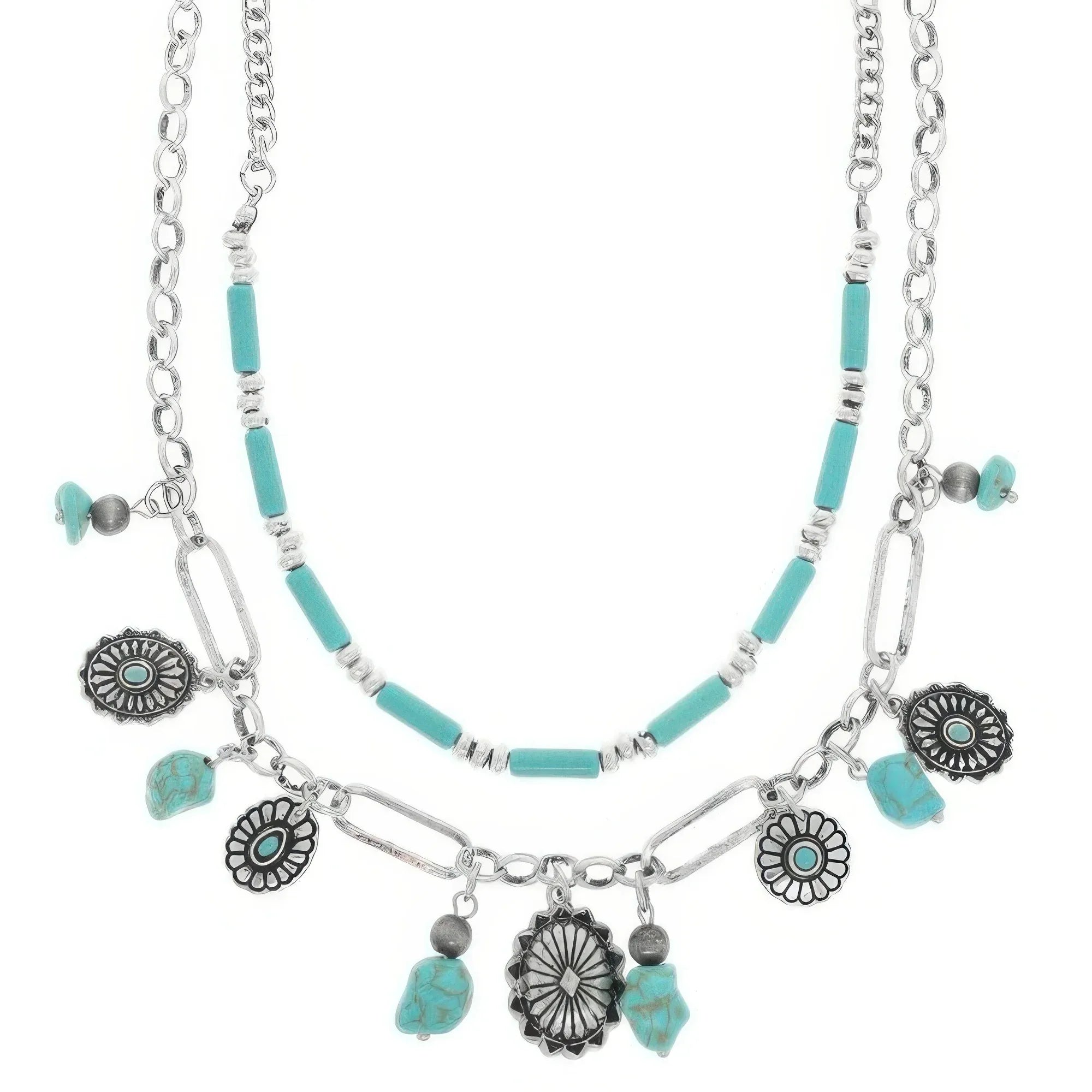 Western Theme Turquoise Necklace Set | Mixtshop LLC