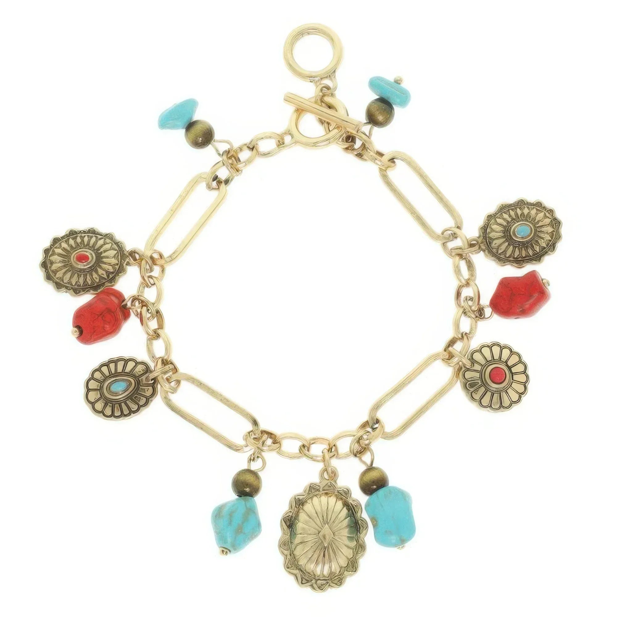 Western Theme Charm Bracelet With Toggle | Mixtshop LLC