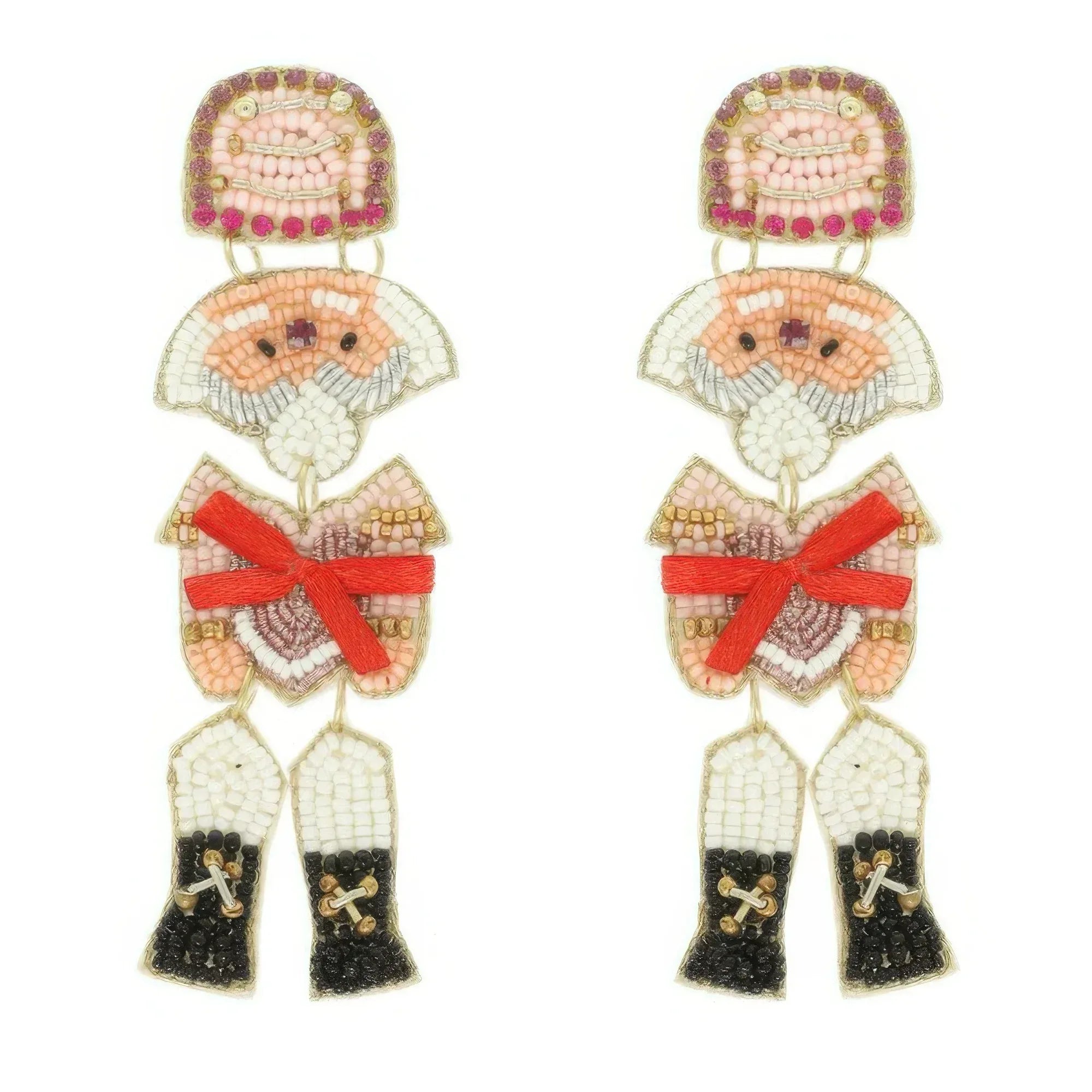 Christmas Nutcracker Seed Bead Earrings Secondary image