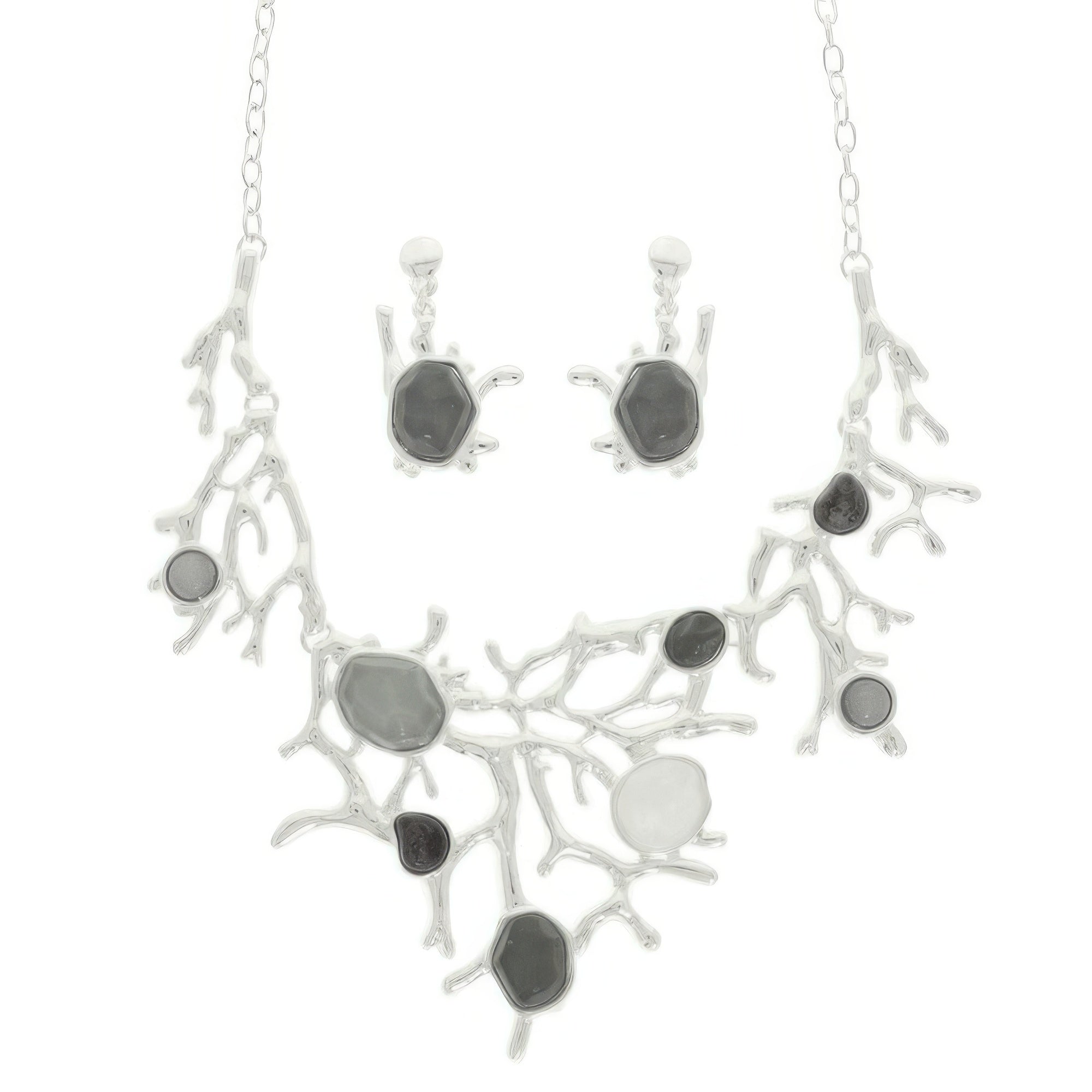 Acetate Resin Necklace Set With Earrings Secondary image