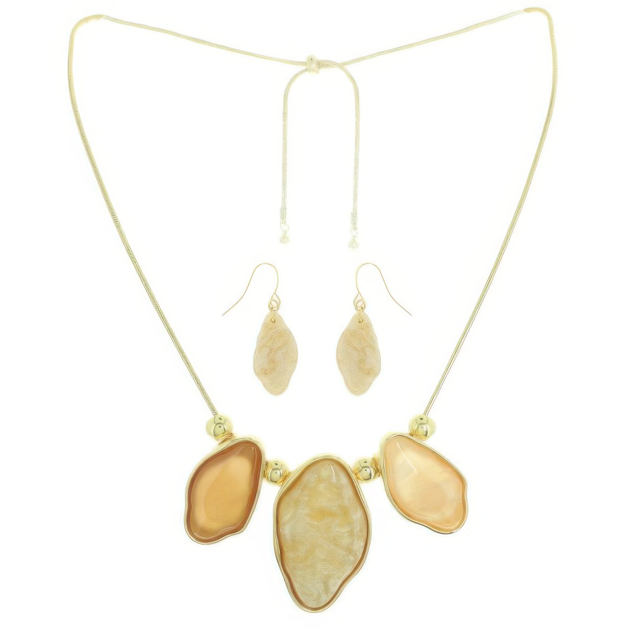 Acetate Resin Necklace Set With Earrings Secondary image