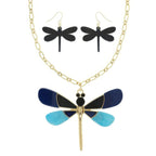 Dragonfly Necklace Set With Earrings | Mixtshop LLC