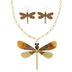 Dragonfly Necklace Set With Earrings | Mixtshop LLC