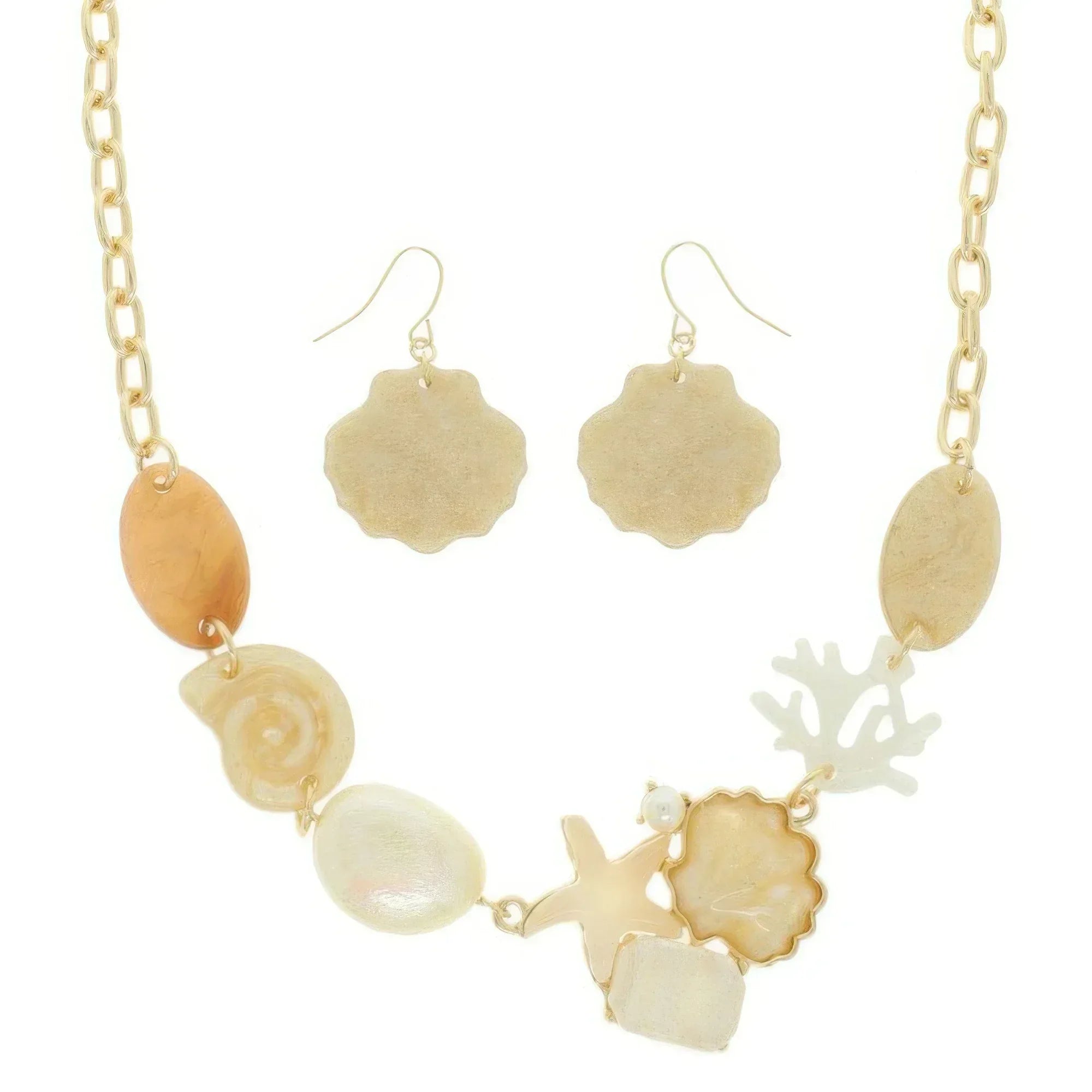 Sea Life Theme Necklace Set With Earrings | Mixtshop LLC