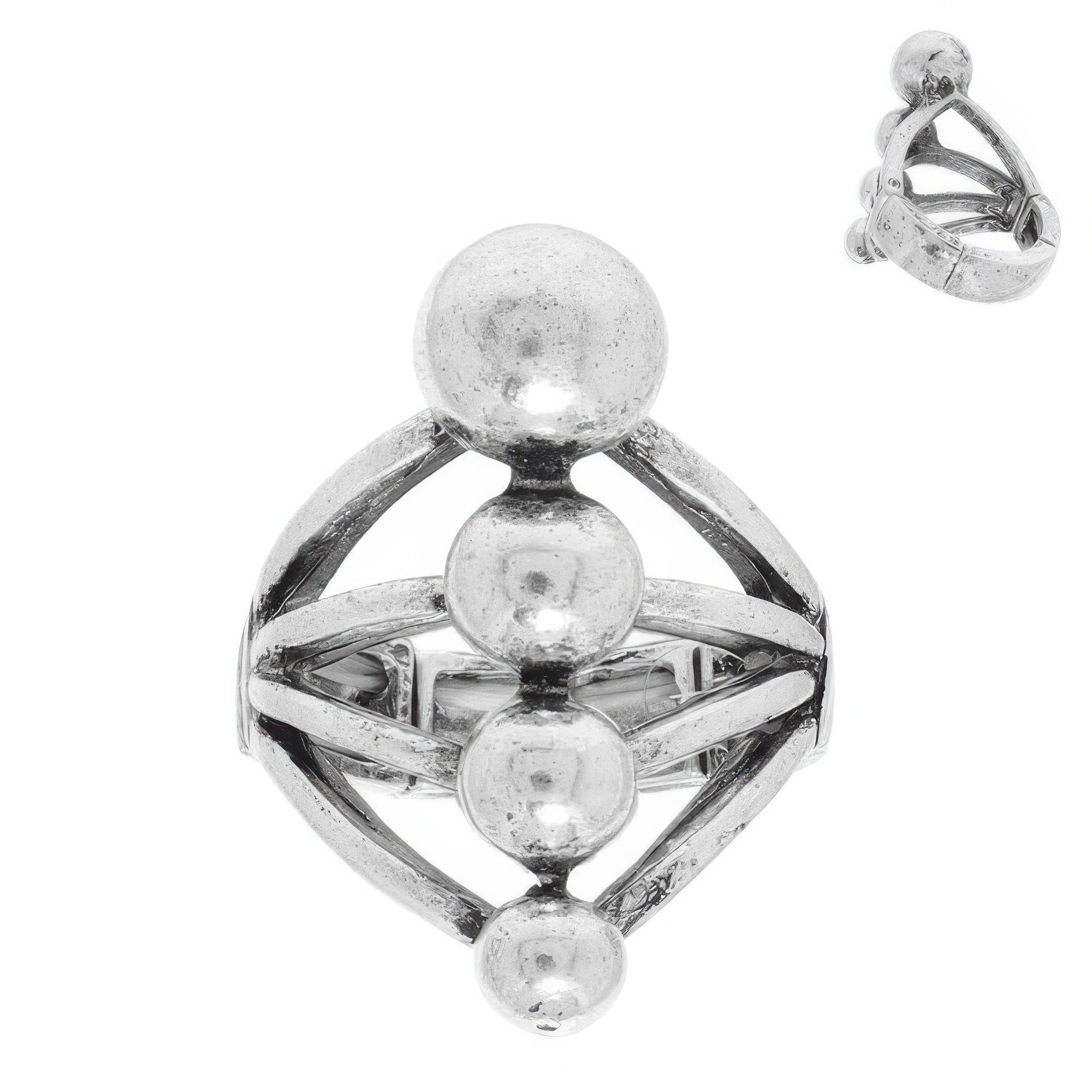 Western Bubble Textured Stretch Ring Secondary image