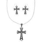 Western Bubble Beaded Cross Necklace Set | Mixtshop LLC