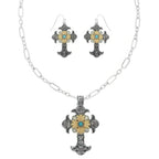 Western Turquoise Cross Necklace Set | Mixtshop LLC