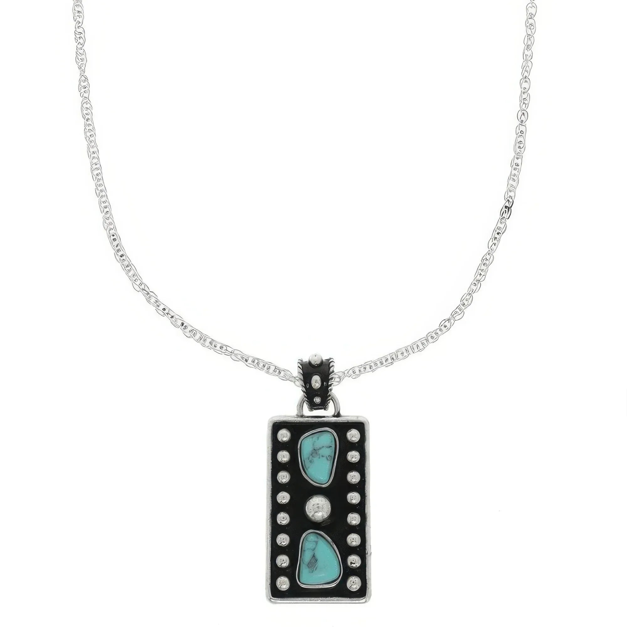 Western Turquoise Bubble Pendant Necklace Secondary image
