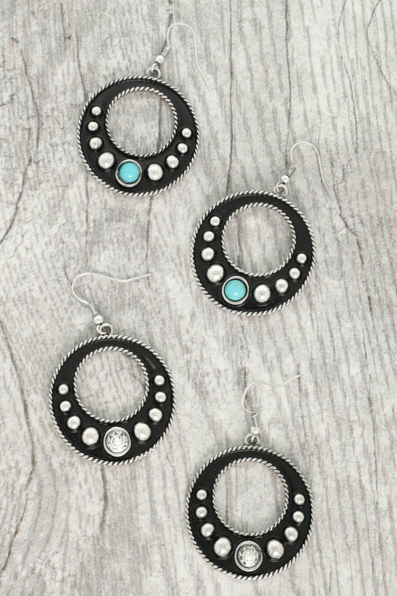 Western Oval Concho Earrings | Mixtshop LLC