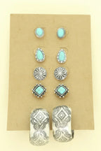 Western Theme Assorted 5 Pair Earring Set | Mixtshop LLC