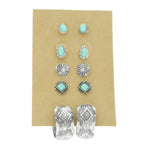 Western Theme Assorted 5 Pair Earring Set | Mixtshop LLC