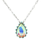 Western Teardrop Cut Gemstone Turquoise Necklace | Mixtshop LLC