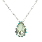 Western Teardrop Cut Gemstone Turquoise Necklace | Mixtshop LLC