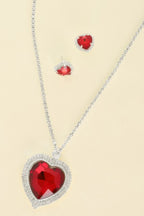 Valentine's Day Heart Gemstone Necklace Set | Mixtshop LLC