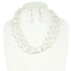 Multi Strand Natural Gemstone Beaded Necklace Set | Mixtshop LLC