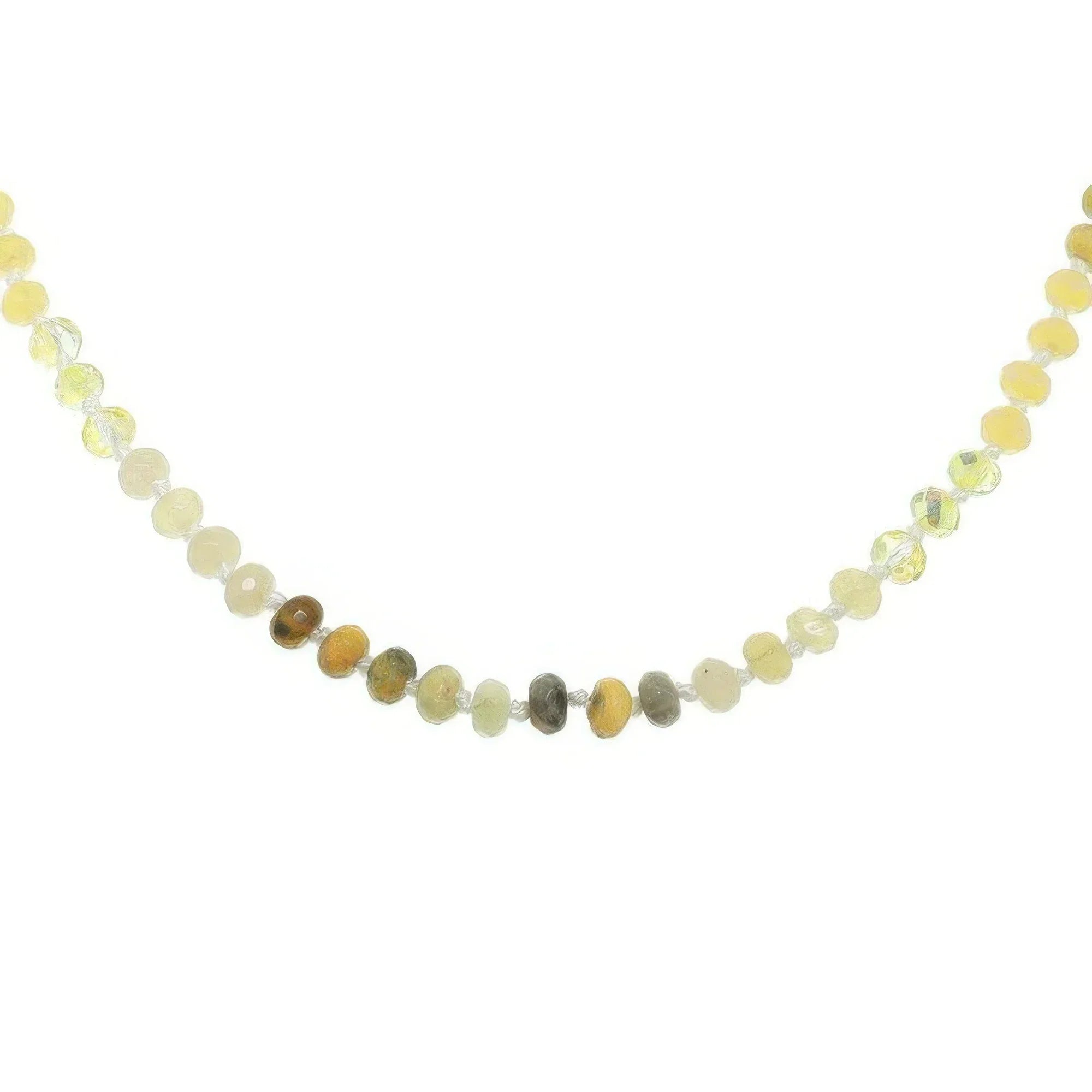 Iridescent Natural Gemstone Glass Beaded Necklace | Mixtshop LLC Main image