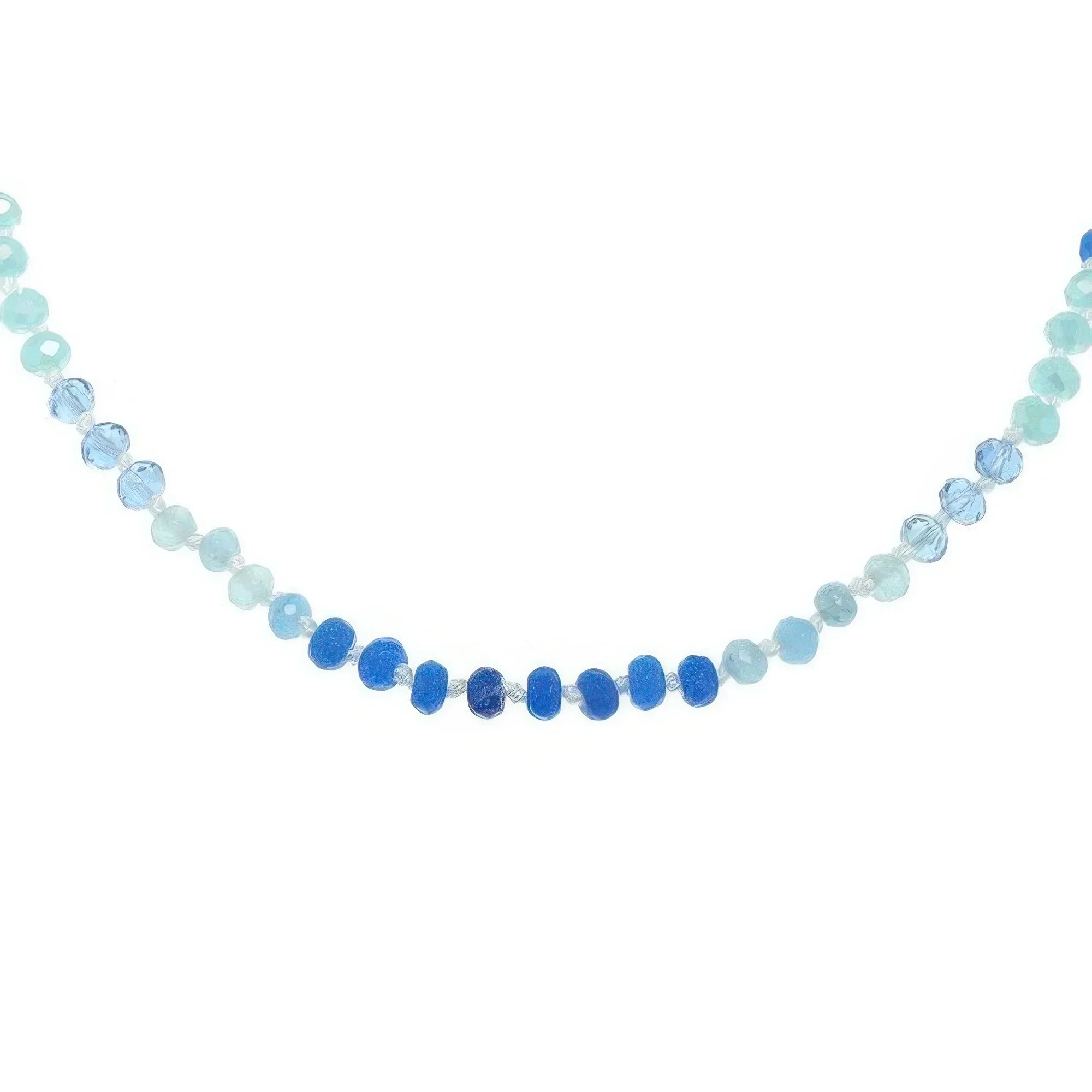 Iridescent Natural Gemstone Glass Beaded Necklace Secondary image