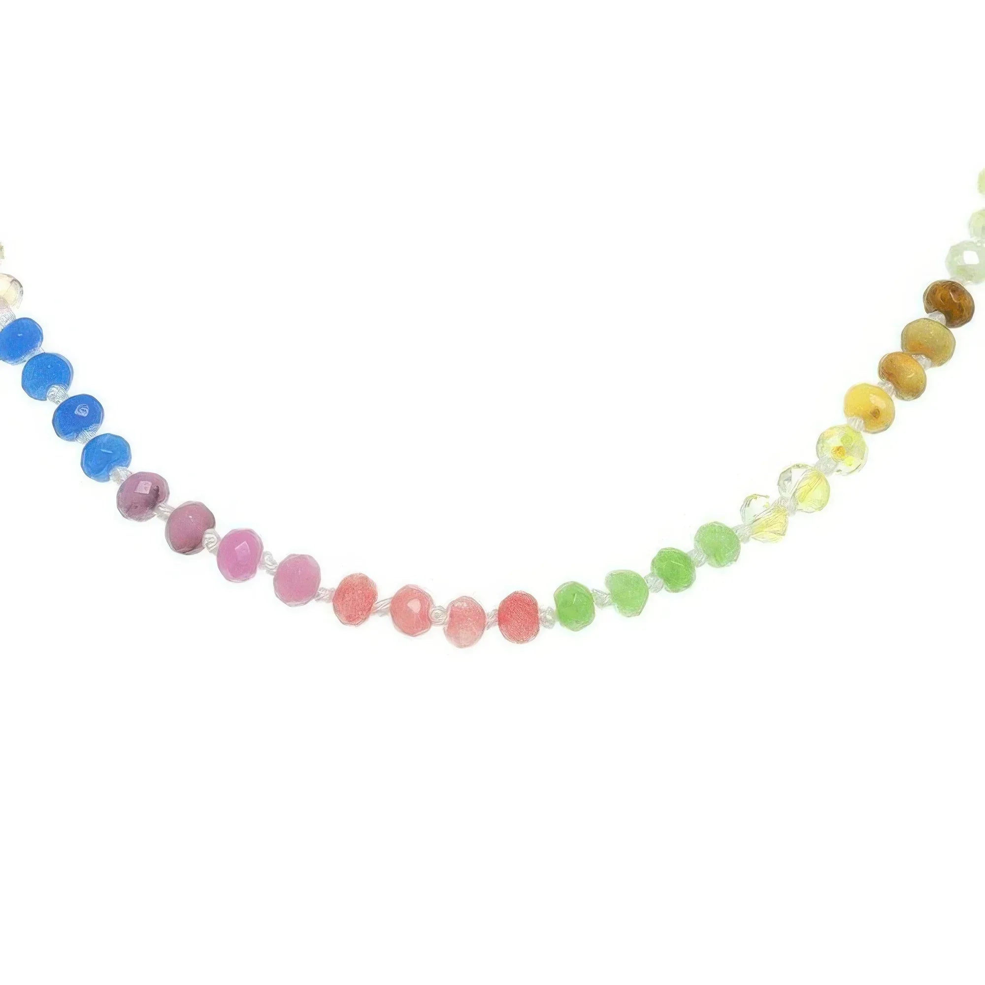 Iridescent Natural Gemstone Glass Beaded Necklace | Mixtshop LLC