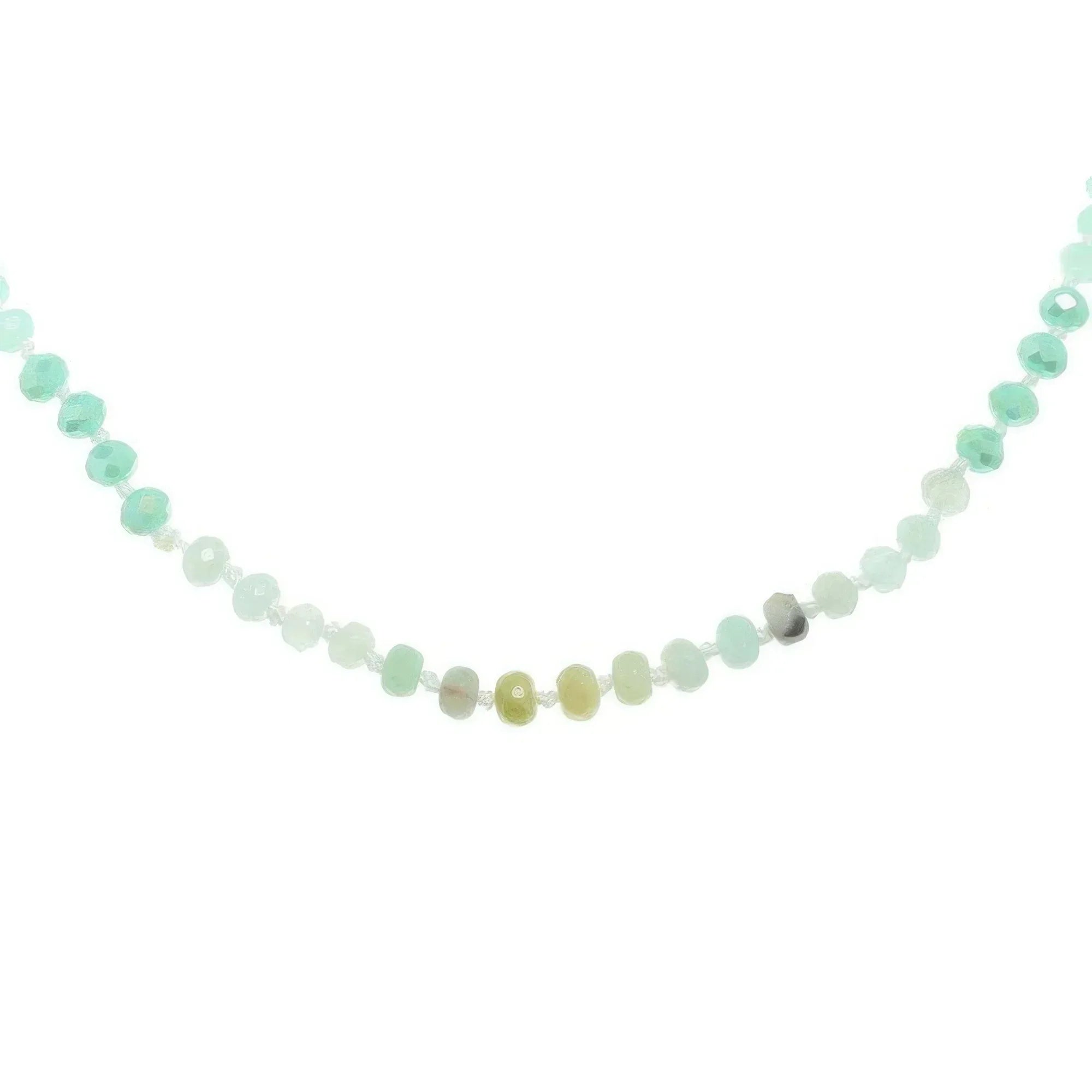 Iridescent Natural Gemstone Glass Beaded Necklace | Mixtshop LLC