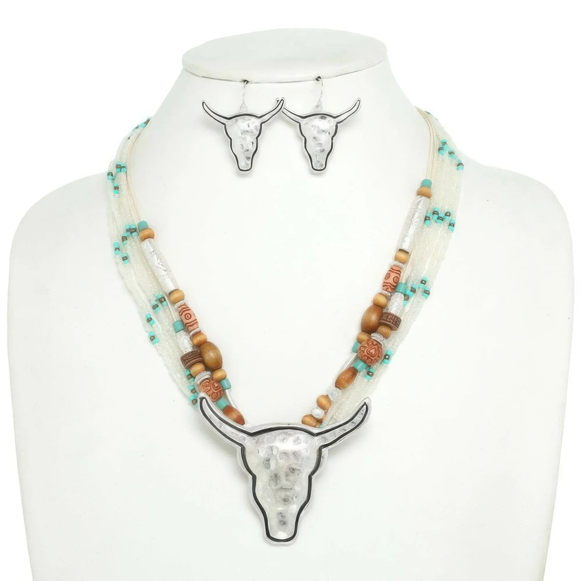 Western Longhorn Steer Bead Mix Necklace Set | Mixtshop LLC