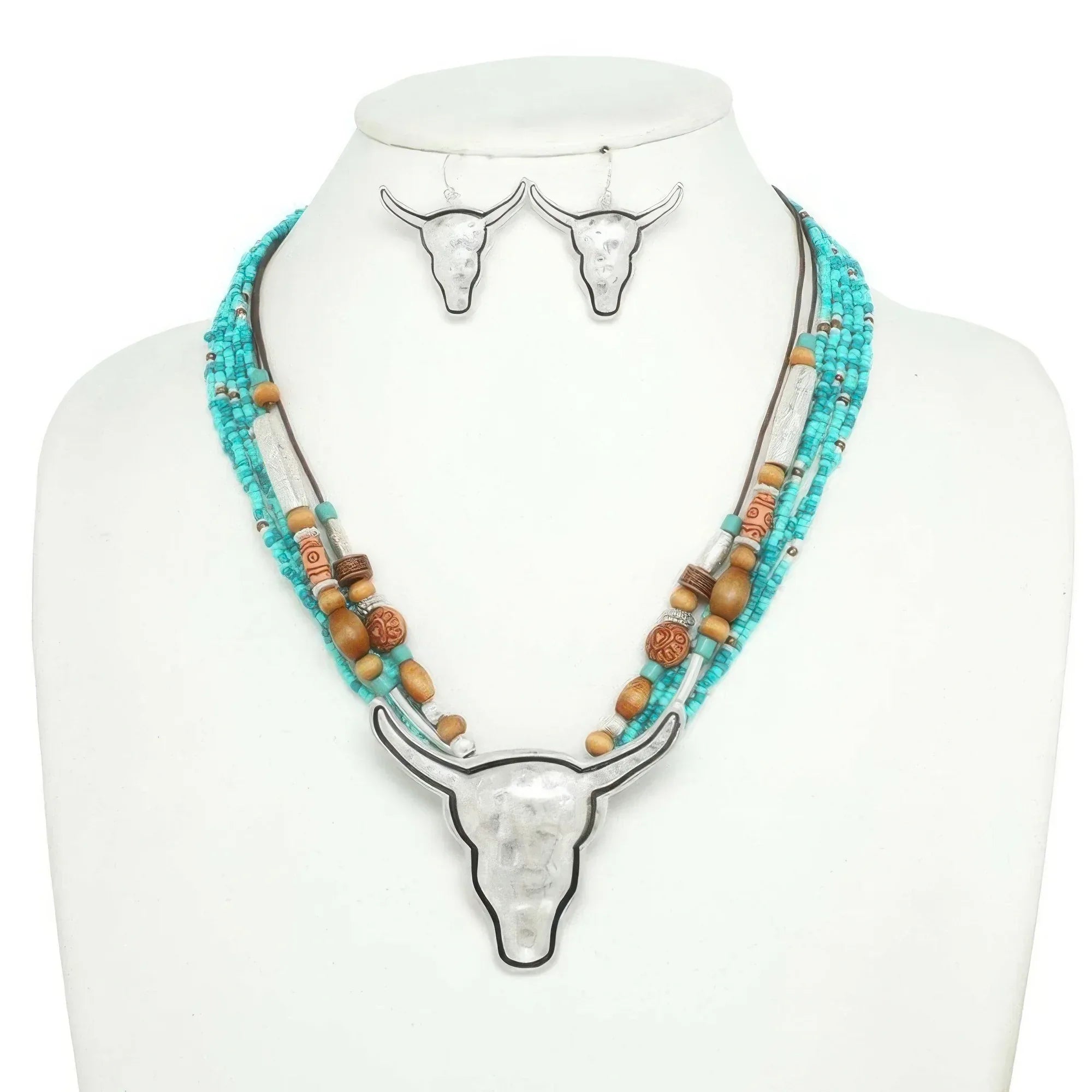 Western Longhorn Steer Bead Mix Necklace Set | Mixtshop LLC