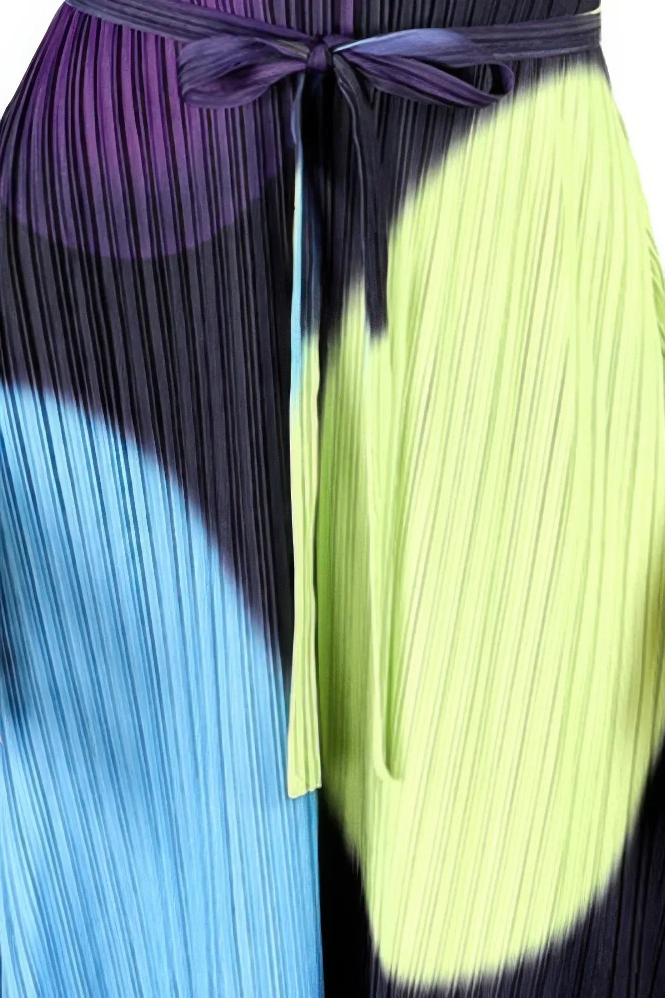 Cool Color Print Short-sleeve Pleated Midi Dress Secondary image