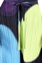Cool Color Print Short-sleeve Pleated Midi Dress | Mixtshop LLC