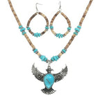 Western Wood Bead Mix Thunderbird Necklace Set | Mixtshop LLC