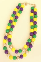 Mardi Gras Multi Strand Beaded Necklace | Mixtshop LLC