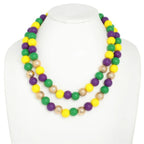 Mardi Gras Multi Strand Beaded Necklace | Mixtshop LLC