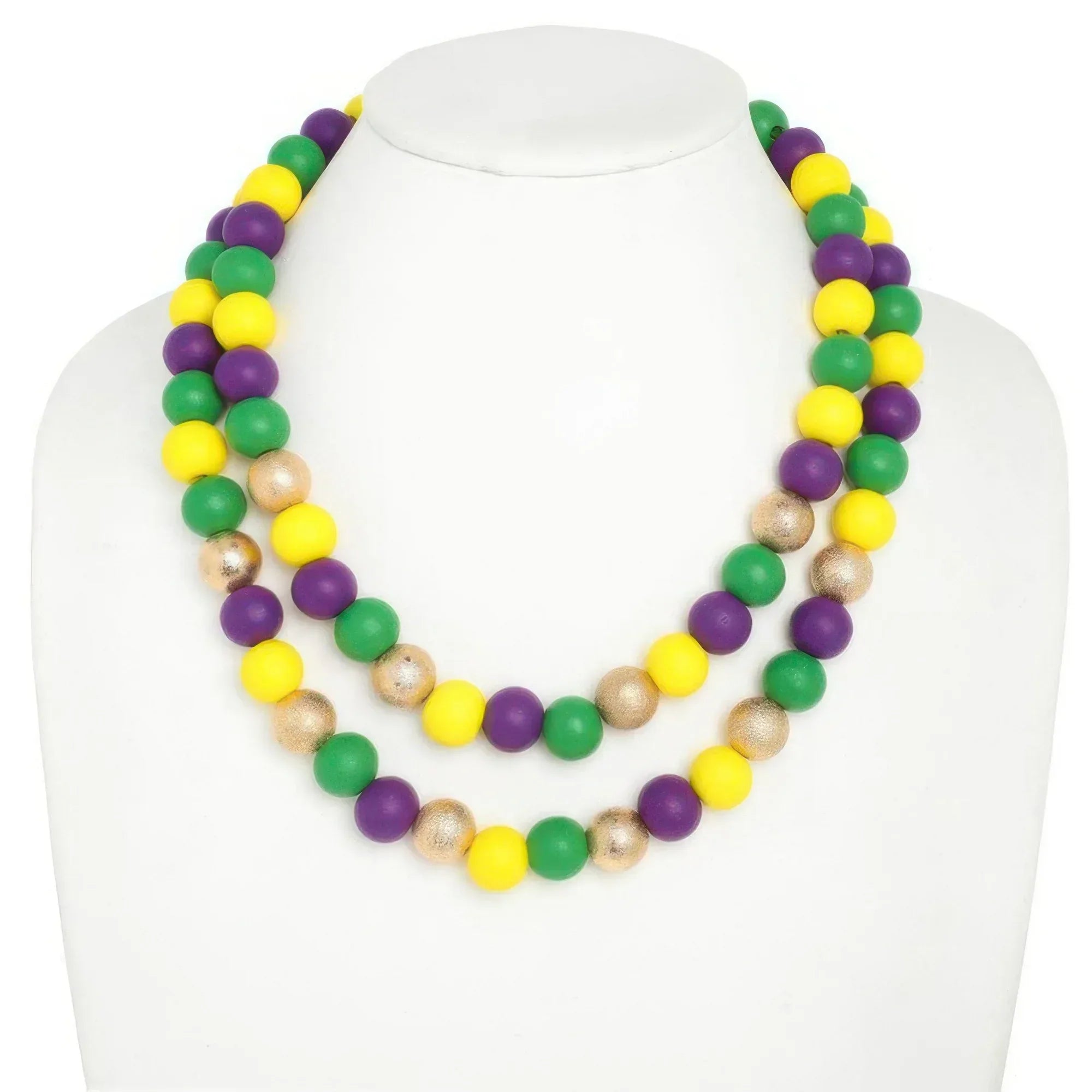 Mardi Gras Multi Strand Beaded Necklace | Mixtshop LLC