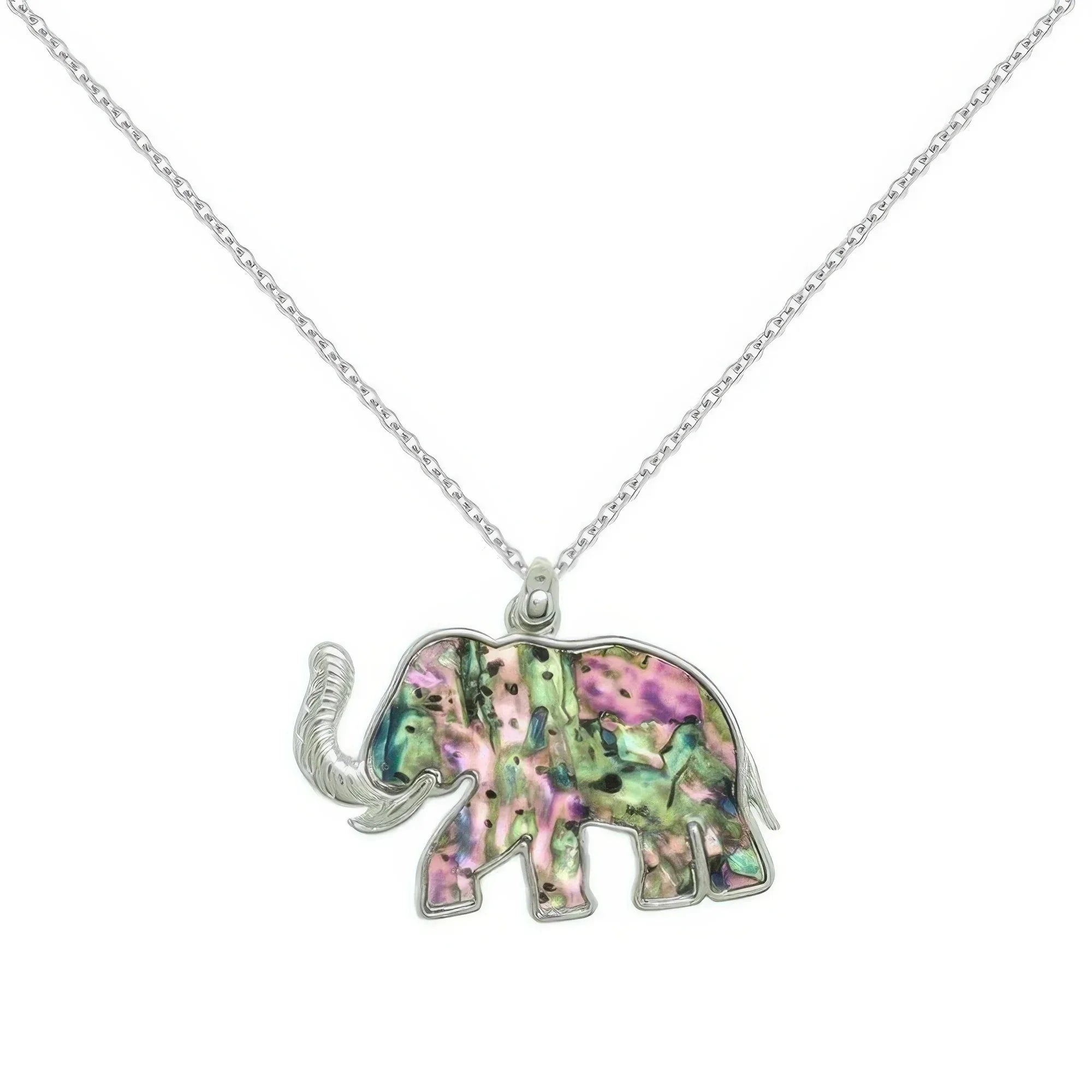 Safari Abalone Elephant Pendant Necklace | Mixtshop LLC