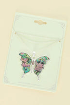 Whimsical Abalone Butterfly Pendant Necklace | Mixtshop LLC