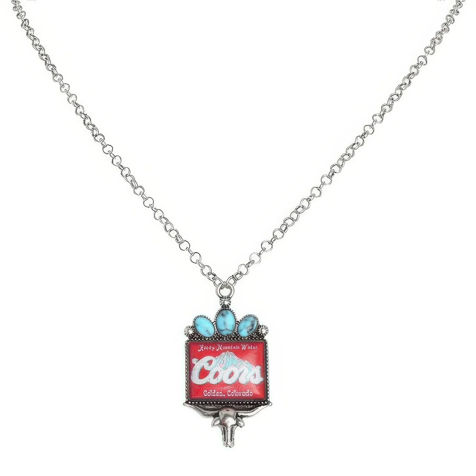 Western Longhorn Coors Water Pendant Necklace Secondary image
