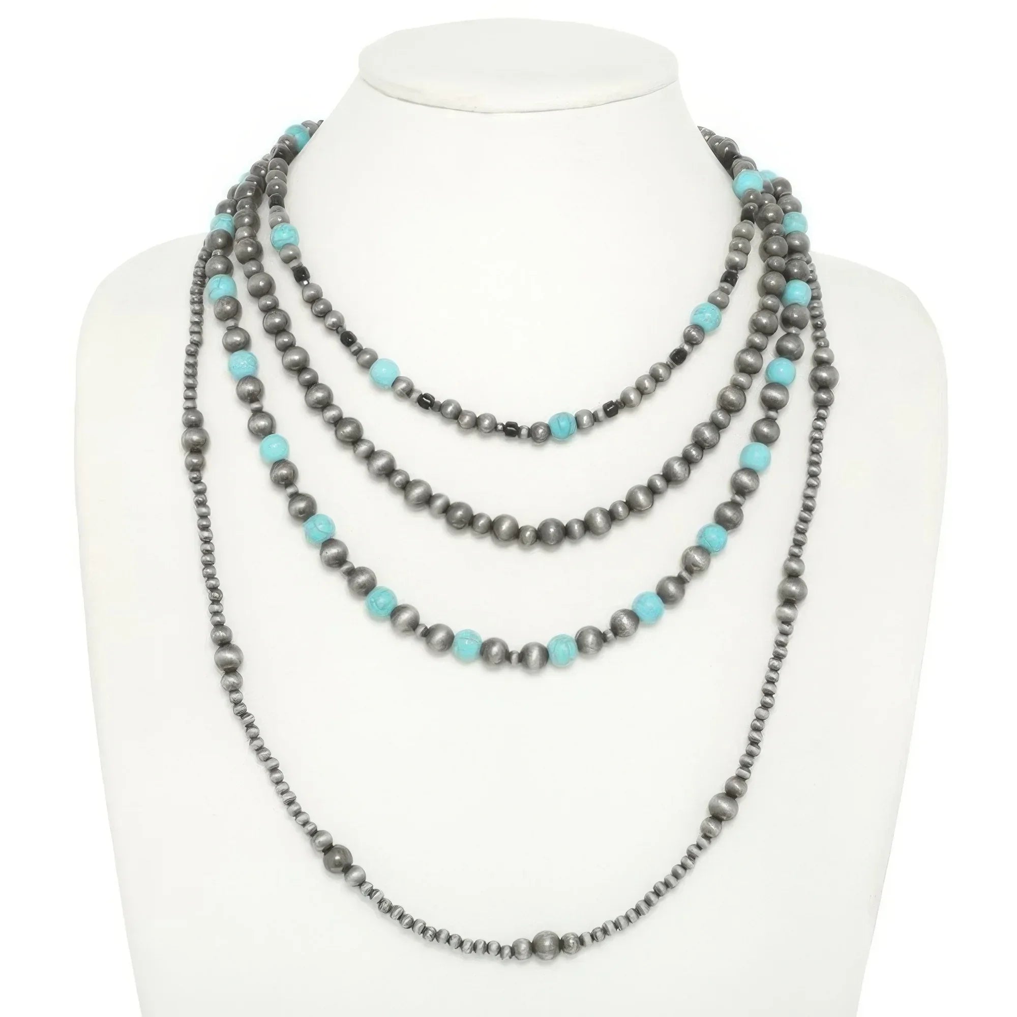 Western Multi Strand Beaded Necklace Secondary image