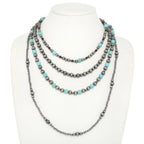 Western Multi Strand Beaded Necklace | Mixtshop LLC