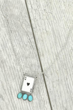 Western Ace Card Turquoise Theme Necklace | Mixtshop LLC