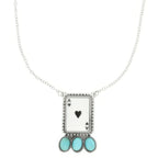 Western Ace Card Turquoise Theme Necklace | Mixtshop LLC